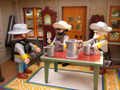 Playmobil 013.JPG (131.53 KiB) 981 mal betrachtet &quot;Sir, ich bringe Nachricht vom General. Sie sollen mit einer Abteilung nach Norden reiten und an dem Teffen teilnehmen. Er erwartet dann Ihren Bericht&quot;<br />&quot;Danke Sergeant - Wegtreten&quot;