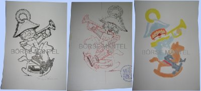 KW2_klein.jpg (108.64 KiB) 1484 mal betrachtet Links die gezeigte signierte s/w-Konturzeichnung.<br />Mittig die rückseitige Skizze mit Original-Stempel.<br />Rechts die Farbfüllung.
